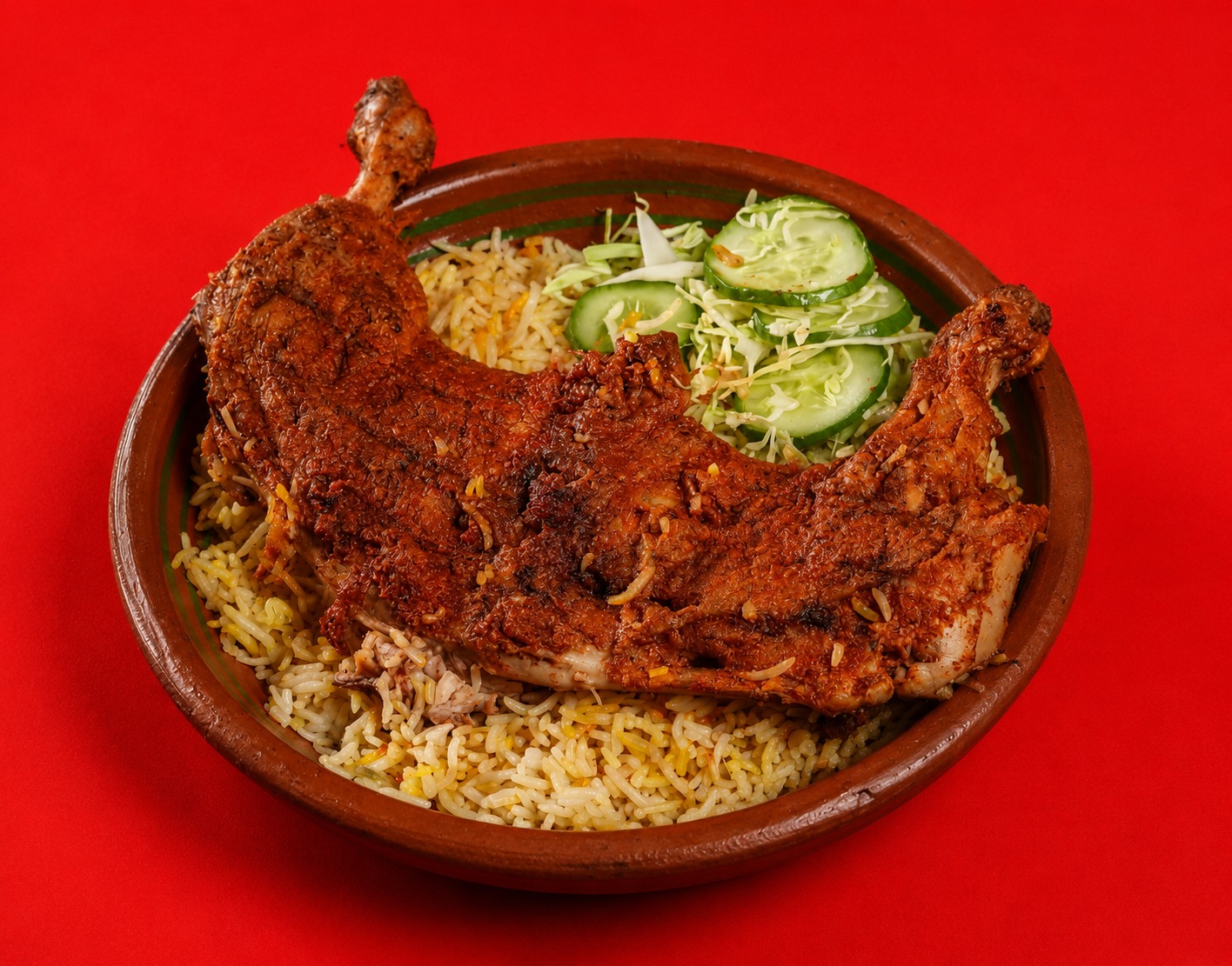 Traditional Whole Chicken Sajji with Rice